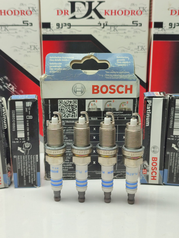 شمع پایه کوتاه تقویتی سوزنی پلاتینیوم بوش 17 (BOSCH) اصلی آلمان